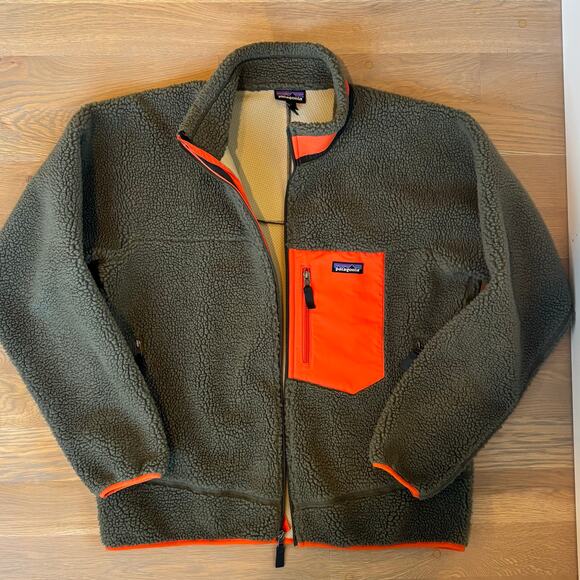 Patagonia Retro X Fleece Jacket Deep Pile Windproof Green Mens Size Large - Picture 2 of 9